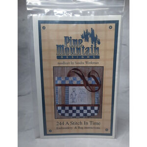 Vintage Pine Mountain Designs Embroidery & Bag Instructions A Stitch In Time
